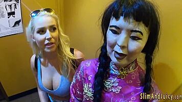 Blonde Bubble Butt Teen Rides Cock and Face Hard