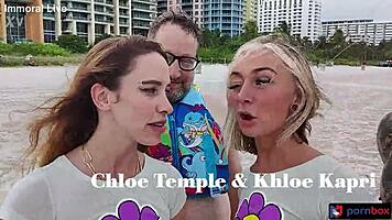 Chloe Temple Khloe Kapri Share Double Vaginal Creampies