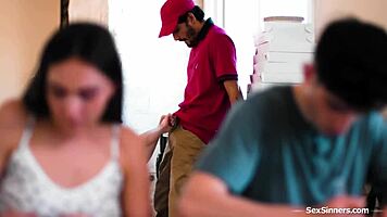 Multitasking student sucks dick while helping class