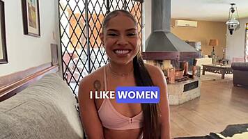 big booty latina shows up for casting but drops to knees for sloppy rimjob and swallow