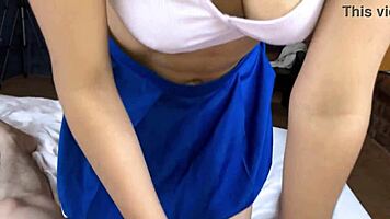 Cute college coed petite girlfriend rides dick cowgirl orgasm after classroom