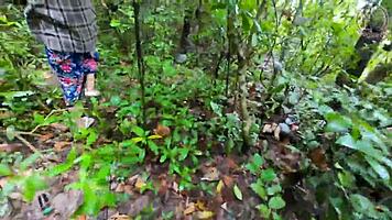 Thai babe bends over in forest for hot doggystyle pounding