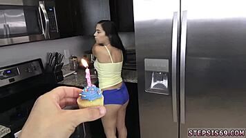 Hot virgin teen spreads legs for intense hd birthday deflowering