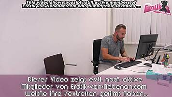 deutsche teen apprentice fucks boss hard on office desk