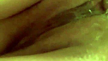 petite girlfriend spreads hairy pussy wide for cash play