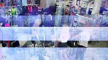 Young Dark-Haired Suspect Vienna Black Faces Intense Shoplyfter Interrogation