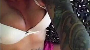 Felicity feline flashes tits and pussy in public outdoor slut compilation