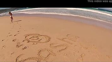 spanish bikini model sasha ikeyeva perfect beach ass tease