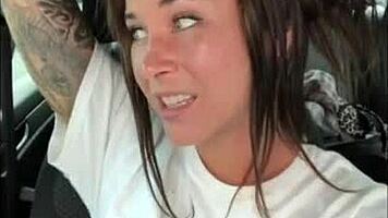 Felicity feline flashes tits and pussy in public outdoor slut compilation