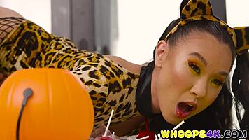 halloween treat shy asian teen deepthroats hardcore dick