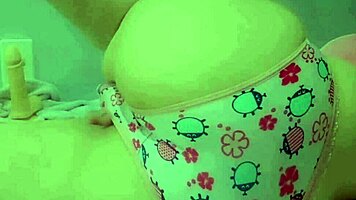 feeling so naughty grinding this dildo in my cute panties