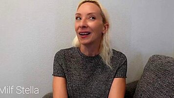 loser cuffed gives footjob to milf stella huge tits free