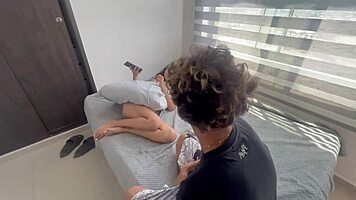 Surprise catch latina masturbating sexy with hot pics