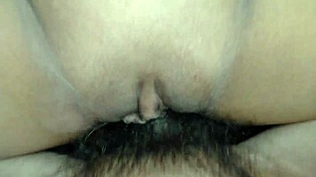 Girl sniffs balls before huge cumshot blasts her perky tits