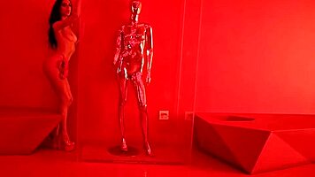 ashlyn chere's pierced nipples flash intriguingly skinny tease