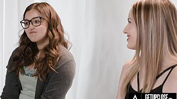 gorgeous leana lovings and scarlett sage share passionate pussy licking 👩‍❤️‍💋‍👩💕