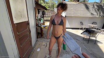 Milf bends over for intense doggystyle pounding session