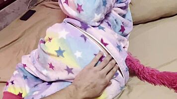 Young babe's first anal creampie with experienced stud brings massive orgasm pleasure