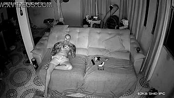 brazilian nerd teen caught on security cam with hot amateur action