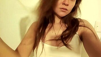 Latina teen masturbates pussy to shuddering orgasm peak