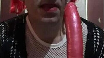 Bisexual Crossdresser Mark Wright Fucks Dildo Then Sucks Ass To Mouth Clean 😈🍆