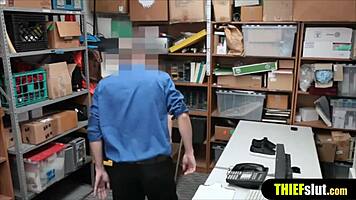 Clueless Shoplifter Punish Fucked Hard Bent Over Doggystyle On CCTV