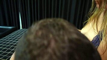 Curious wife hires fit young stud for intense cum facial payoff