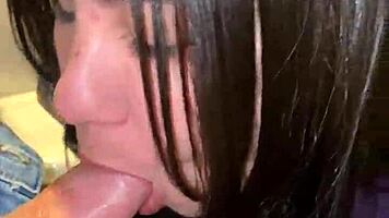 Club Night Creampie Fills Petite Latina Tight Shaved Pussy