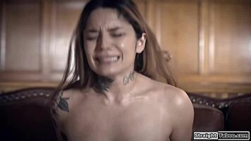 Doctor commands lesbian patient to deepthroat big black cock orally