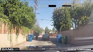 Lana Rhoades rides cop cock hard in public car bust