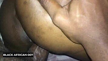 My skinny ebony best friend teases then fucks rough with big cock boyfriend