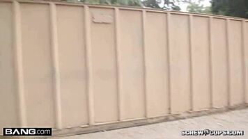 Lana Rhoades rides cop cock hard in public car bust