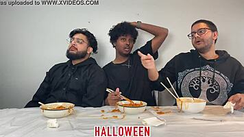 three sexy amateurs surrender to hardcore asian railing