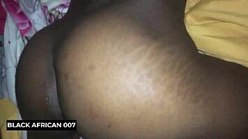 My skinny ebony best friend teases then fucks rough with big cock boyfriend