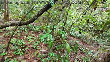 Thai village amateurs sneak passionate outdoor forest sex in crisp 4K