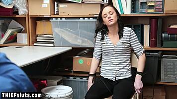 i tied up kylie martin teen thief and roughly fucked her tight pussy with my huge officer cock