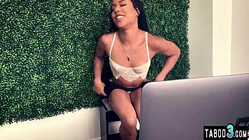 hey kira noir why finger that tight ebony pussy watching porn solo