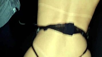 brazilian wife bent over tight pussy fucked doggystyle through gloryhole by monster cock