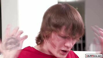 stepmom offers hairy pussy for young anal pounding