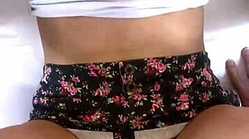 My tight petite tits bounce hard in creampie pounding