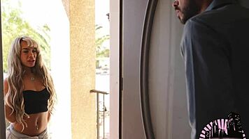 skinny girlfriend throatfucked sloppy by office bully