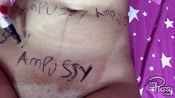 filipina teen writes pussy on naked body