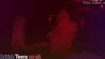 Nurse Greene, suck that anonymous cock at the gloryhole till you swallow!