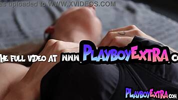 Skinny Hungarian blonde Tiffany Tatum strips naked and heats up solo