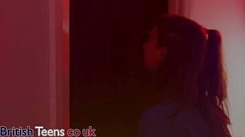 Nurse Greene, suck that anonymous cock at the gloryhole till you swallow!