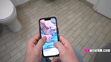 wanna feel my petite feet in bikini stroking your cock fast stepsis style?