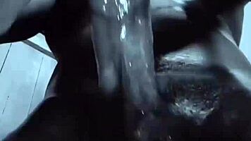 monster bbc breeds her rough with huge cum oiled pov 💦🍆