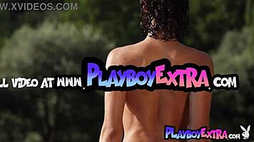 Sweaty Gena Miller Strips Tiny Bikini Outdoors