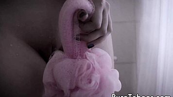 Hey taboo teen besties share mature cock in hot threesome