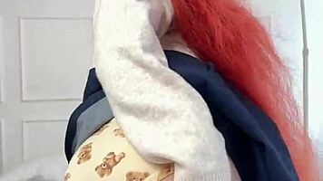 harsh private spanking leaves redhead begging